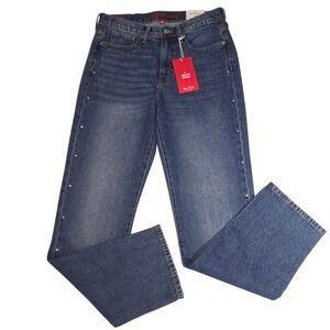 Lucky Brand Womens Jeans Size 8/29 Long Denim ZOE High Rise Straight Leg Studded